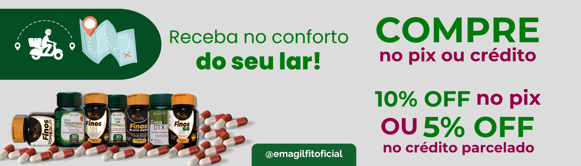 10% no pix ou 5% qualquer forma de pagamento
